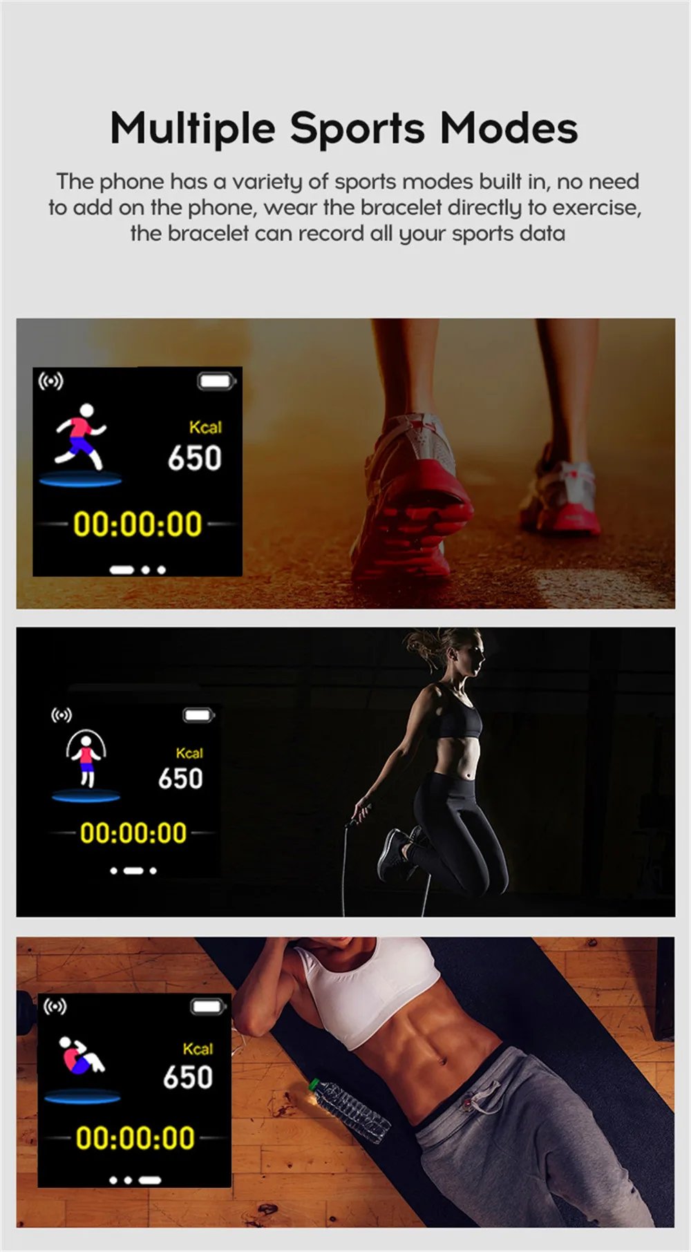 Fashion Smart Watches Sport Men Fitness Woman Smartwatch SMS Social APP Message Reminder Music Playback Alarm Clock Bracelet D13