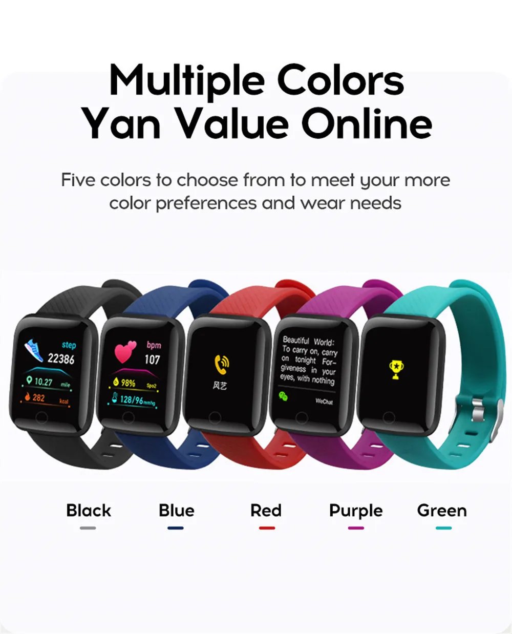 Fashion Smart Watches Sport Men Fitness Woman Smartwatch SMS Social APP Message Reminder Music Playback Alarm Clock Bracelet D13